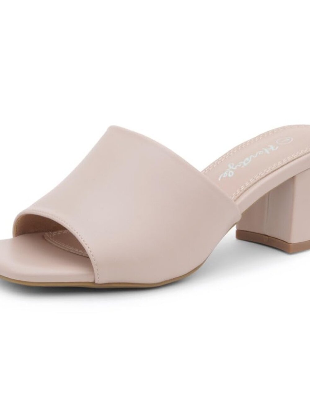 🆕 Low Block Heels for Women – Slip-On Mules, Square Open Toe 2.5 Inch Comfort